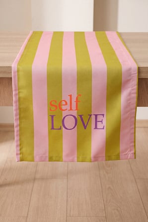 Self Love Baskılı Runner 40x140 cm