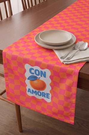 Con Amore Baskılı Runner 40x140 cm