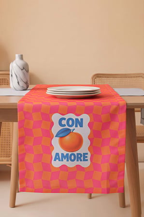 Con Amore Baskılı Runner 40x140 cm