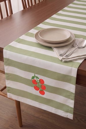 Cherry Vine Baskılı Runner 40x140 cm