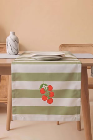Cherry Vine Baskılı Runner 40x140 cm