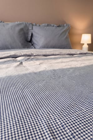 Veronika Navy %100 Pamuklu Çift Kişilik Nevresim Takımı - 4 Parça