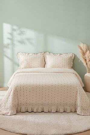 Point Exclusive Naturel %100 Pamuklu Çift Kişilik Nevresim Takımı - 4 Parça