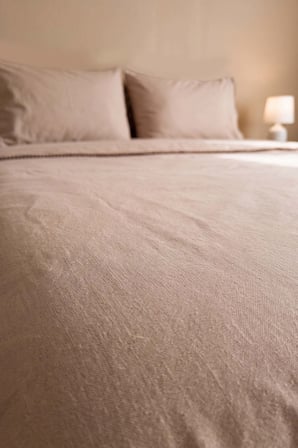 San Marino Dark Beige %100 Pamuklu Çift Kişilik Nevresim Takımı - 4 Parça