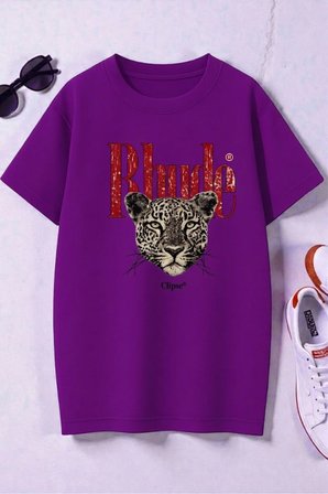 Unisex Rhude Leopar Baskılı Tasarım Tshirt