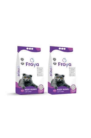 Froya Lavanta Kokulu 10l X 2 Topaklanan Bentonit Kedi Kumu