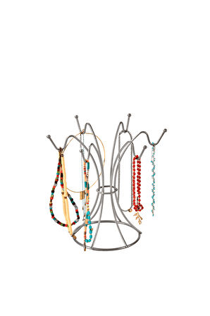 Gümüş Takı Standı, Takılık, Bileklik, Kolye Seti, Tesbihlik Düzenleyici Hediyelik - Metal Paslanmaz