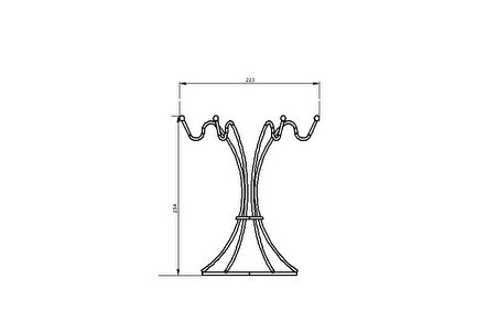 Gümüş Takı Standı, Takılık, Bileklik, Kolye Seti, Tesbihlik Düzenleyici Hediyelik - Metal Paslanmaz