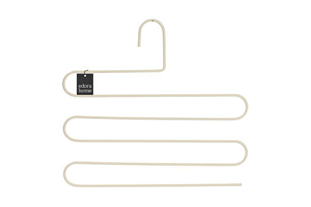 Bej 5 li Dolap İçi 5 Katlı Pantolon, Şal, Eşarp Askısı, Gardrop Askılığı- Metal Paslanmaz