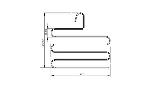 Bej 5 li Dolap İçi 5 Katlı Pantolon, Şal, Eşarp Askısı, Gardrop Askılığı- Metal Paslanmaz