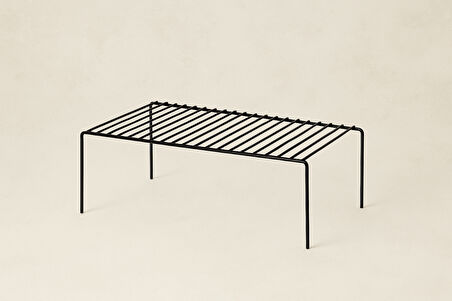 Siyah Mutfak Seti, Dolap Düzenleyici Ve 10'lu Bardaklık Hediyelik - Metal Paslanmaz