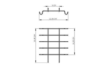 Siyah Mutfak Seti, Dolap Düzenleyici Ve 10'lu Bardaklık Hediyelik - Metal Paslanmaz
