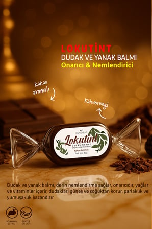 Lip Balm, Onarıcı, Nemlendirici, Shea Butter & Jojoba Oil, Hafif Kahverengi Işıltı 7ml
