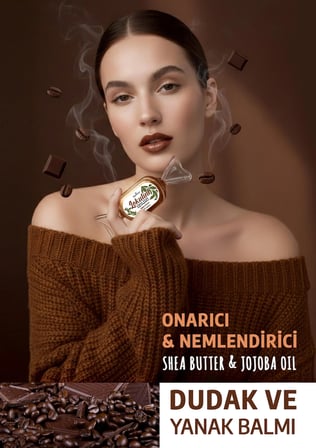 Lip Balm, Onarıcı, Nemlendirici, Shea Butter & Jojoba Oil, Hafif Kahverengi Işıltı 7ml