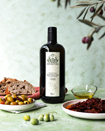 İda Natura Soğuk Sıkım Naturel Sızma Zeytinyağı Cam Ambalaj Yemeklik 