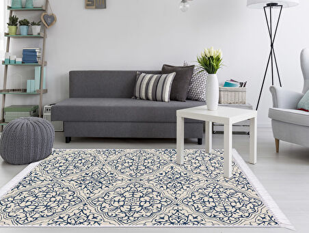 Dekoreko İnci Halı Dijital Saçaklı 1906 Desen 1