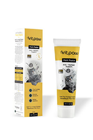 Vitpaw Malt Paste 100 Gr. Kediler İçin Tüy Yumağı Önleyici Anti-Hairball Malt Macunu (Tüm kediler için)