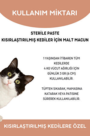 Vitpaw Sterile Paste 100 Gr.(KISIRLARŞTIRILMIŞ KEDİLER İÇİN VİTAMİN VE MİNERALLİ MALT MACUN)