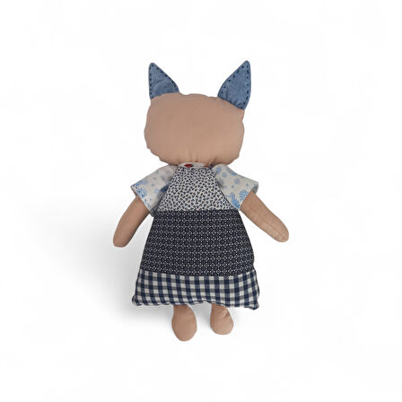 Kedi Hanım Patchwork Bez Bebek