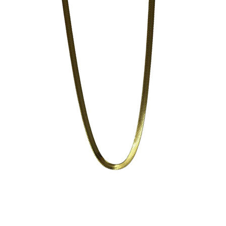İtalyan 3 mm Sarı Çelik Ezme Zincir 50 cm