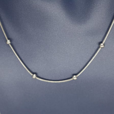 Gökyüzü İncisi Toplu Kadın Genç Kolye 50 cm