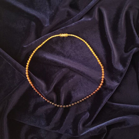 Kehribar Kolye Dereceli Küre Kesim Karışık Renkli Sertifikalı