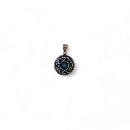 Mystic Ay Işığı Bronz Çini Taşlı Çelik Zincir Kolye