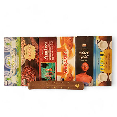 Anti Stress, Red Sandal, Amber, Caramel, Black Gold, Coconut 6x20 Tütsü-Hediyeli