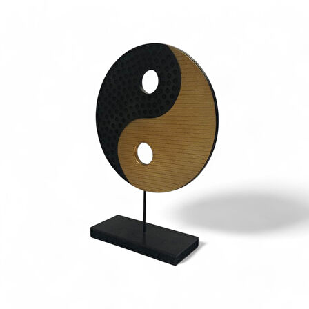 Ying Yang Sarı Siyah Ev Dekoru Küçük