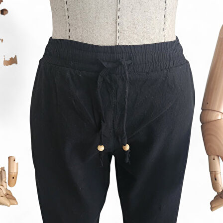 Foça Sahili Pantolon Siyah