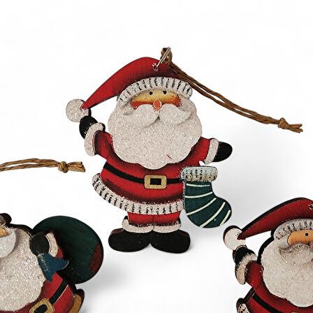 Üç'lü Noel Baba Yılbaşı Süsü