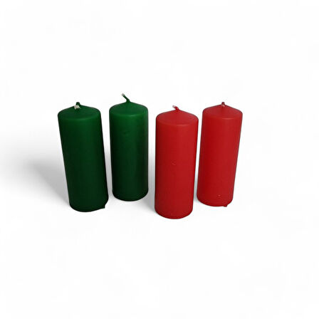 Yılbaşı Mum 4x9 cm 4 adet