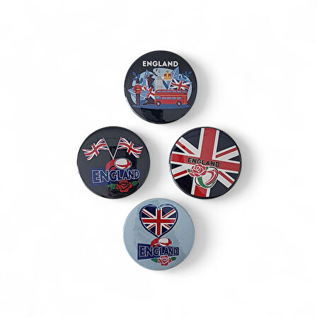 İngiltere Magnet Set 1 - 4'lü Buzdolabı Magnet England