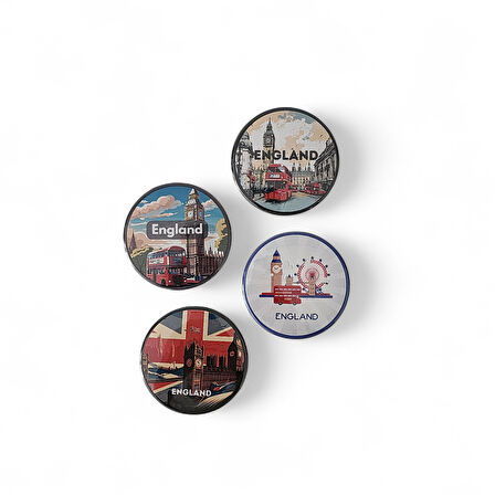 İngiltere Magnet Set 3 - 4'lü Buzdolabı Magnet England