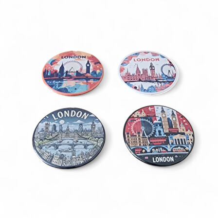 Londra Magnet Set 2 - 4'lü Buzdolabı Magnet London
