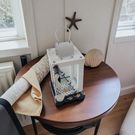 Deniz Temalı Mumluk Fener