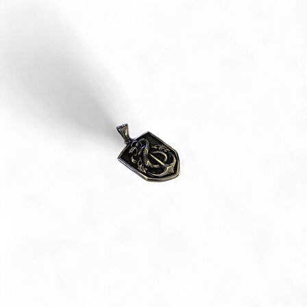 Yılanlı Denizci Çelik Kolye Ucu