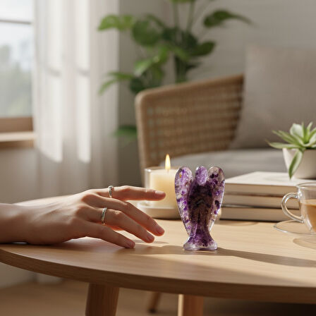 Doğaltaş Melek Epoksi Reçine Ametist