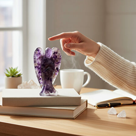 Doğaltaş Melek Epoksi Reçine Ametist