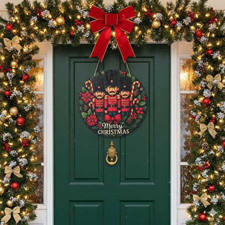 İngiliz Asker Yeni Yıl Evi Kapı ve Duvar Süsü