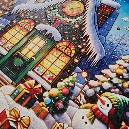 Kardan Adamlı Yeni Yıl Evi Kapı ve Duvar Süsü