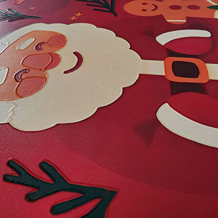 Noel Baba ve Kurabiye Adam Kapı ve Duvar Süsü Happy New Year