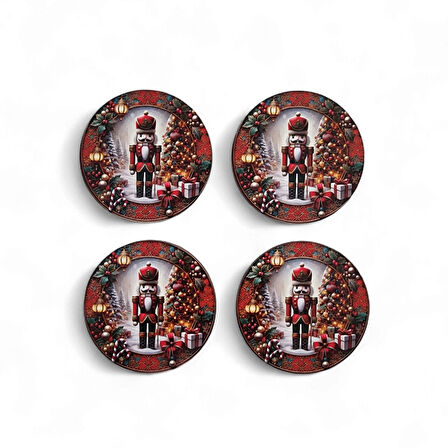 İngiliz Asker Yeni Yıl Bardak Altlığı 4 Adet