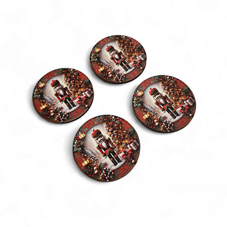 İngiliz Asker Yeni Yıl Bardak Altlığı 4 Adet