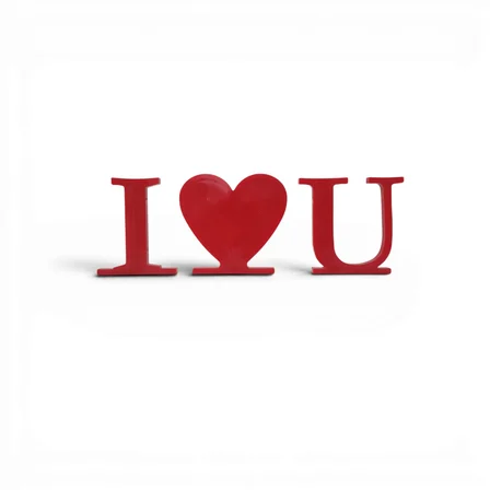 I Love U Seni Seviyorum Love Letters Kırmızı