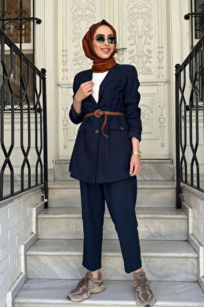 KAYRA Pantolonlu Takım KA-B25-16053 KOYU LACİVERT