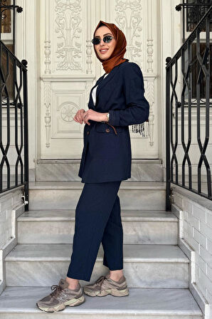 KAYRA Pantolonlu Takım KA-B25-16053 KOYU LACİVERT