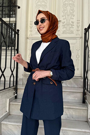 KAYRA Pantolonlu Takım KA-B25-16053 KOYU LACİVERT