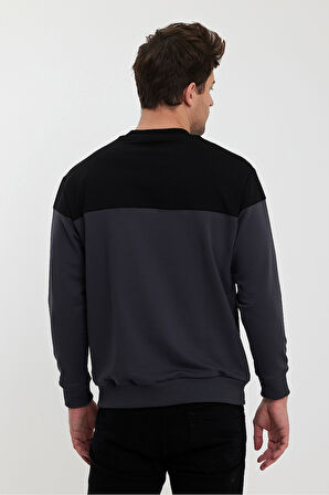 Twobull HELSİNKİ Erkek  Siyah / Füme Sweatshirt