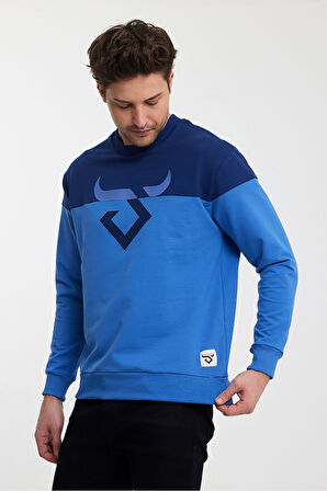 Twobull HELSİNKİ Erkek  Lacivert / Mavi Sweatshirt